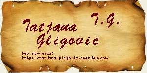 Tatjana Gligović vizit kartica